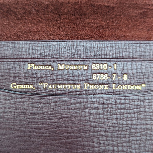 1933 British Vintage Sterling Silver Decoration Leather Wallet Long Wallet B&T